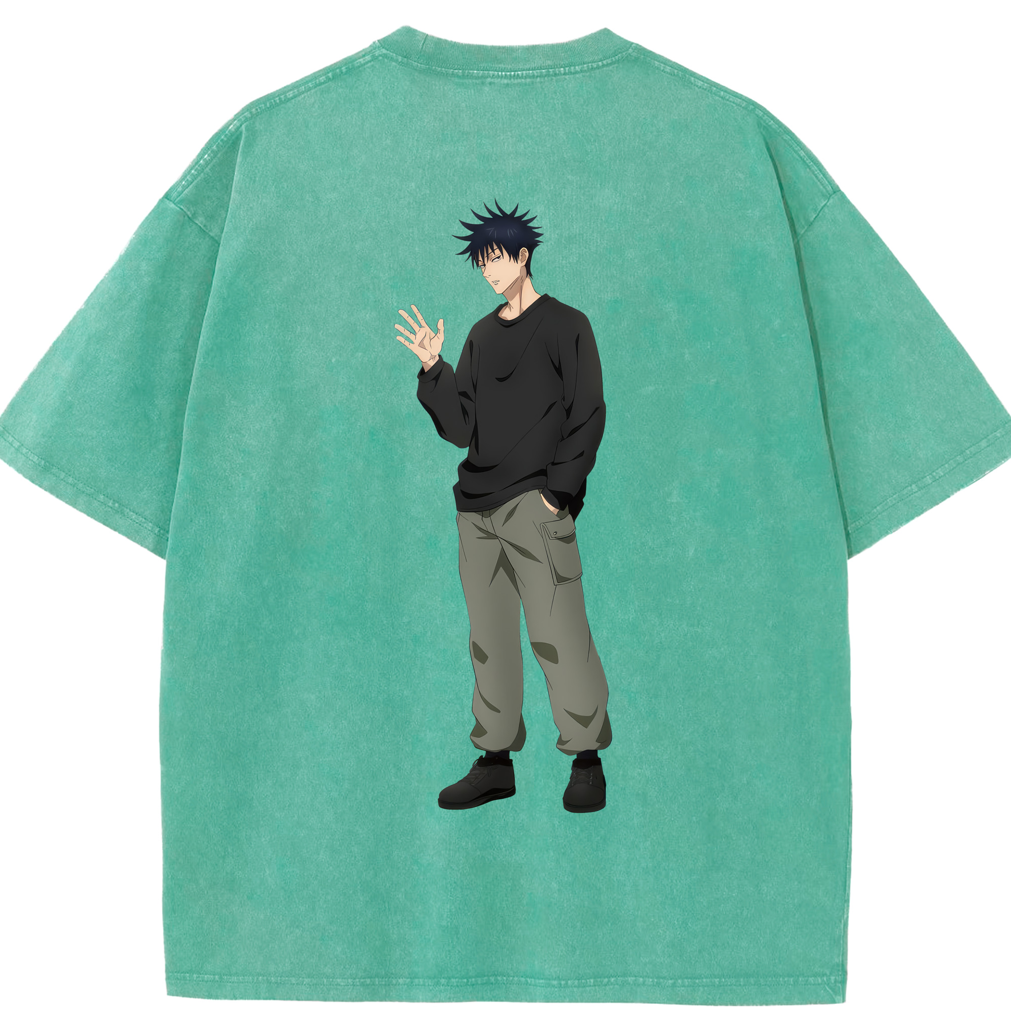 （画像用） 呪術廻戦 Jujutsu Kaisen 綿100% ヴィンテージ風 半袖Tシャツ（背面プリント）